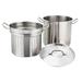 Winco Alu Double Boiler w/ Lid Stainless Steel in Gray | 10.81 H x 14.63 W in | Wayfair SSDB-12S