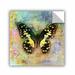 ArtWall Butterfly by Elena Ray Removable Wall Decal Canvas/Fabric in Black/Green/Yellow | 24 H x 24 W in | Wayfair 0ray031a2424p