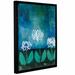 ArtWall Lotus Blossom by Elena Ray Framed Graphic Art on Wrapped Canvas in Black/Blue/Green | 8 H x 10 W x 2 D in | Wayfair 0ray007a0810f