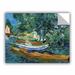 ArtWall Bank of The Oise at Auver by Vincent Van Gogh Removable Wall Decal Canvas/Fabric in Blue/Brown/Green | 14 H x 18 W in | Wayfair