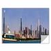 ArtWall Chicago Pano by Cody York Removable Wall Decals in Blue/Brown/Green | 12 H x 24 W in | Wayfair 0yor014a1224p