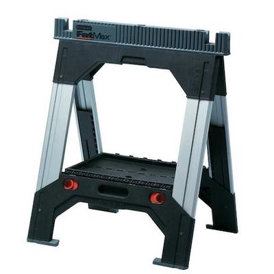 STANLEY 011031S Adjustable Folding Sawhorse, Adj Height, Plastic, 2 1/8 in