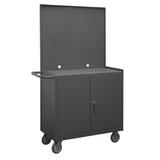 Durham Manufacturing Wide Mobile 60"W Steel Top Workbench Steel in Gray | 38.5 H x 36 W x 18.25 D in | Wayfair 2210A-PB-LU-95