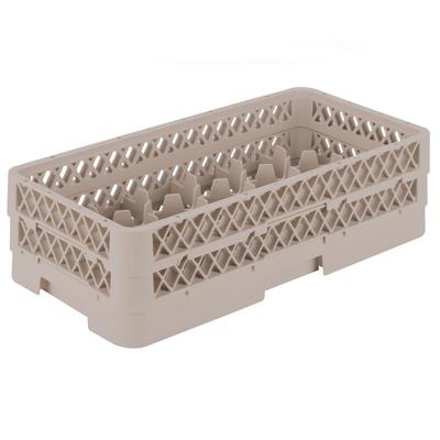 Vollrath HR1D1A Traex® Half-Size Beige 17 Compartment 5 1/2" Tall Glass Rack