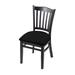 Holland Bar Stool Windsor Back Side Chair Wood/Upholstered in Black | 33 H x 17 W x 21 D in | Wayfair 312018BlkBlkVinyl