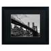 Trademark Fine Art 'Brooklyn Bridge 5' by CATeyes Framed Photographic Print Canvas in Black/White | 16 H x 20 W x 0.5 D in | Wayfair