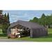 ShelterLogic 18 Ft. W x 28 Ft. D Garage Metal in Gray | 137.32 H x 218.94 W x 334.86 D in | Wayfair 80024