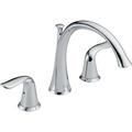 Delta Lahara Double Handle Deck Mounted Roman Tub Faucet Trim in Gray | 8.875 H in | Wayfair T2738