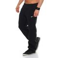 Nike Club Cuff Pants-Swoosh Men's Tracksuit Bottoms , 611459-010 , Black - black / white, M