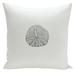 e by design Decorative Sanddollar Square Pillow Cover & Insert Polyester/Polyfill blend in Blue | 16 H x 16 W x 6 D in | Wayfair