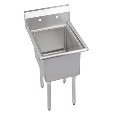 LK PACKAGING E1C24X24-0X Floor Mount Scullery Sink, Stainless Steel Bowl Size