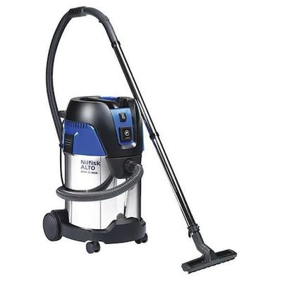 NILFISK 107419098 Industrial, Shop Vacuum, 8 gal, HEPA, 3600 l/min, 1 1/2 hp