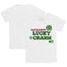 Toddler Tiny Turnip White Cleveland Guardians Lucky Charm T-Shirt