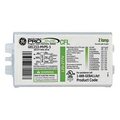 GE LIGHTING GEC213-MVPS-3W CFL Ballast, Electronic, 29W, 120/277V