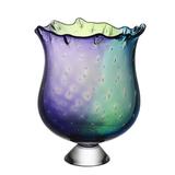 Kosta Boda Poppy Abstract Modern & Contemporary Decorative Bowl in Blue/Purple/Green Glass & in Blue/Green/Indigo | Wayfair 7051406