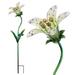 Regal Art & Gift 10838 - 33" x 9" White Tiger Lily Garden Stake Solar LED Light
