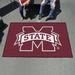 FANMATS Collegiate NCAA Mississippi State University 94.5 in. x 59.5 in. Non-Slip Indoor Only Door Mat Synthetics in Brown/Red | Wayfair 2095