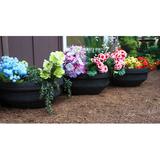 Good Ideas 3 - Piece Plastic Pot Planter Set Plastic in Black | 28.5 H x 23.5 W x 23.5 D in | Wayfair ECG3-BLK