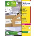 AVERY Zweckform LR7168-100 Versand-Etiketten (A4, 200 Stück, Recycling, 199,6 x 143,5 mm, 100 Blatt) weiß