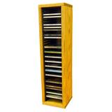 Wood Shed Multimedia Storage Rack Wood/Solid Wood in Brown | 26.88 H x 6.75 W x 6.75 D in | Wayfair 109-2 / Clear