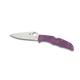 Spyderco Endura 4 Lightweight Folding Knife Purple FRN Handle Flat Ground FE Silver Blade C10FPPR