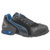PUMA SAFETY SHOES 642755 Athletic Work Shoes, 10EEE, Black/Blue, PR