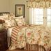 Waverly Charleston Chirp Reversible Quilt Set Polyester/Polyfill/Cotton in Brown/Orange/Red | Full/Double Quilt + 3 Additional Pieces | Wayfair