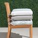 Knife-edge Outdoor Chair Cushion - Resort Stripe Air Blue, 21"W x 19"D - Frontgate