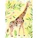 Oopsy Daisy Wild Flower Giraffe Canvas Art Canvas in Brown | 14 H x 10 W x 1.5 D in | Wayfair NB19456