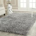 SAFAVIEH New Orleans Darius Solid Polyester Shag Area Rug Grey 3 x 5