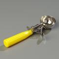 Carlisle Food Service Products 2 Oz. Ice Cream Scoop Stainless Steel in Gray/White/Yellow | Wayfair 60300-20