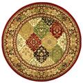 SAFAVIEH Lyndhurst Oliva Traditional Bordered Area Rug Multi/Red 8 x 8 Round