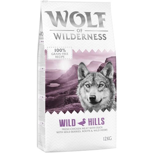 2 x 12kg Wild Hills Ente Wolf of Wilderness Hundefutter trocken