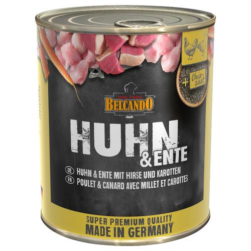 24 x 800g Huhn & Ente mit Hirse & Karotten BELCANDO Super Premium Hundefutter nass