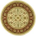 SAFAVIEH Lyndhurst Victoria Traditional Floral Area Rug Ivory/Red 8 x 8 Round