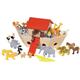 goki 51846 - Arche Noah mit 30 Tieren, Noah und Frau - aus Holz