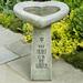 Campania International My Heart is Birdbath Concrete, Copper in Green | 24.25 H x 17.5 W x 15.5 D in | Wayfair B-115-EM