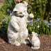 Campania International Playful Kitten Statue Concrete, Copper in Gray/Blue | 9.75 H x 6.75 W x 6 D in | Wayfair A-330-AS