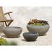 Campania International Giulia Cast Stone Pot Planter Concrete, Copper in Green | 13 H x 27 W x 27 D in | Wayfair P-407A-VE