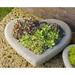 Campania International Heart Cast Stone Pot Planter Plastic in Green | 4.25 H x 17.5 W x 15.5 D in | Wayfair P-443-VE