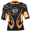 Optimum Senior Inferno Rugby Protective Top Shoulder Pads, Black/Orange, Medium