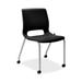 HON Motivate Armless Stackable Chair Plastic/Acrylic/Metal in Black | 32.25 H x 21 W x 23 D in | Wayfair HONMG101ON