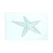 e by design Sea Star Coastal Fleece Blanket Microfiber/Fleece/Microfiber/Fleece in Blue/White | 60 W in | Wayfair HOGH15GR1BL29-50x60