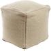 Best Home Fashion, Inc. 18" Wide Square Geometric Pouf Ottoman Wool in Brown | 18 H x 18 W x 18 D in | Wayfair POUF-COR2602-NATURAL