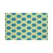 e by design Dot Dash Geometric Print Throw Blanket Microfiber/Fleece/Microfiber/Fleece in Green/Blue | 60 W in | Wayfair HGN184GR17BL11-50x60