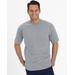 Blair John Blair Everyday Jersey Knit Short-Sleeve No-Pocket Tee - Grey - 4XL