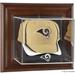 St. Louis Rams Brown Framed Wall-Mountable Baseball Cap Display Case