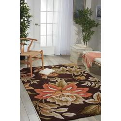 Nourison Fantasy Floral Chocolate 3 6 x 5 6 Area Rug (4x6)