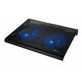 Trust Azul Laptop-Kühlständer für 17,3 Zoll Laptops, Blaue Beleuchtung, USB-Betrieb Laptop-Kühler Ständer, Kühlpad mit 2 Lüfter für Notebook, Netbook, MacBook - Schwarz