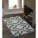 Saffron Fabs Rectangle 100% Cotton Non-Slip Geometric piece Bath Rug Set 100% Cotton in Gray | 0.6 H x 21 W in | Wayfair SFBR1176